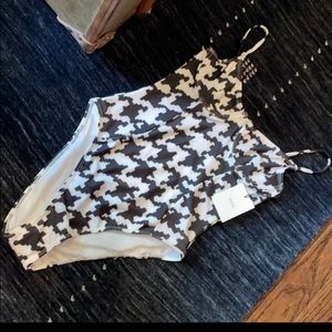 Onia hounds tooth one piece swimsuit